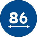 Монтажна глибина 86 мм