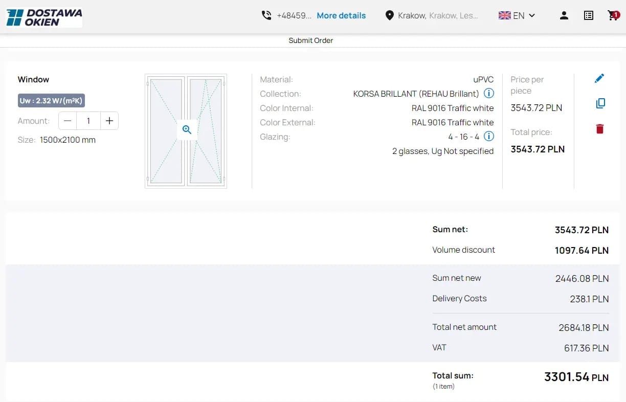 Step 9 - Forming an order - purchase