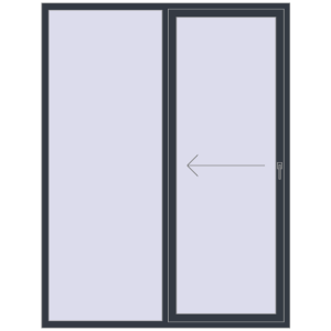 Buy Sliding patio doors 1760x2300 mm REHAU SYNEGO SLIDE ANTHRACITE_GREY_STRUKTURAL two-sided