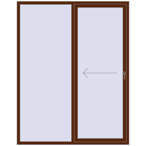 Buy Sliding patio doors 1800x2300 mm REHAU SYNEGO SLIDE MACORE two-sided