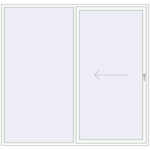 Buy Sliding patio doors 2500x2400 mm REHAU GENEO HST