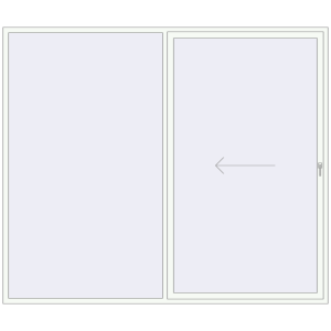Buy Sliding patio doors 3000x2550 mm REHAU GENEO HST RAL 9016 Traffic white two-sided