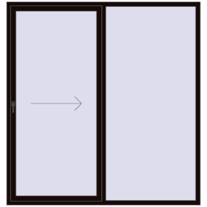 Buy Sliding patio doors 2100x2200 mm PATIO DOOR REHAU BRILLANT DESIGN BLACK_BROWN two-sided