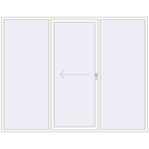 Buy Sliding patio doors 2800x2200 mm PATIO DOOR REHAU SYNEGO RAL 9016 Traffic white two-sided