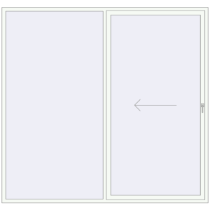 Buy Sliding patio doors 2700x2560 mm REHAU GENEO HST