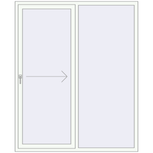 Buy Sliding patio doors 1650x2010 mm PATIO DOOR REHAU BRILLANT DESIGN RAL 9016 Traffic white two-sided