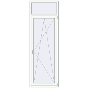 Buy Balcony doors 800x2400 mm BALCONY DOOR REHAU EURO 60 RAL 9016 Traffic white two-sided