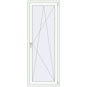 Buy Balcony doors 820x2000 mm BALCONY DOOR REHAU EURO 70 RAL 9016 Traffic white two-sided