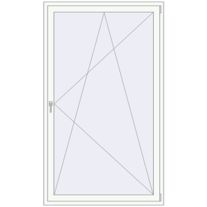 Buy Balcony doors 1300x2200 mm BALCONY DOOR REHAU EURO 60 RAL 9016 Traffic white two-sided