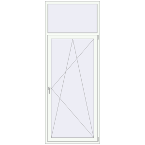 Buy Balcony doors 1000x2600 mm BALCONY DOOR REHAU EURO 70 RAL 9016 Traffic white two-sided