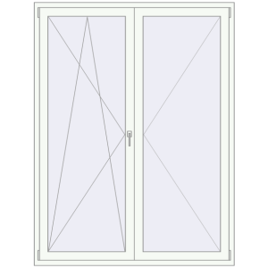 Buy Balcony doors 1600x2100 mm BALCONY DOOR REHAU SYNEGO RAL 9016 Traffic white two-sided