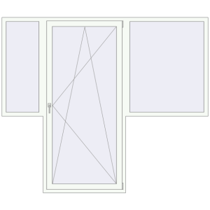 Buy Balcony doors 2500x2130 mm BALCONY DOOR REHAU EURO 70 RAL 9016 Traffic white two-sided