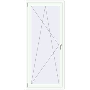 Buy Balcony doors 800x1900 mm BALCONY DOOR REHAU EURO 60 RAL 9016 Traffic white two-sided