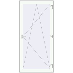 Kaufen Balkon-Türen. 1000x2100 mm KORSA BASE (Euro-Design 60) BALKON DOOR