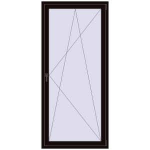 Buy Balcony doors 1000x2200 mm BALCONY DOOR REHAU EURO 70 BLACK_BROWN two-sided