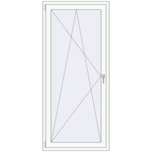 Buy Balcony doors 930x2000 mm BALCONY DOOR REHAU SYNEGO RAL 9016 Traffic white two-sided