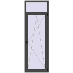 Buy Balcony doors 800x2400 mm BALCONY DOOR REHAU EURO 60 BASALT_GREY two-sided