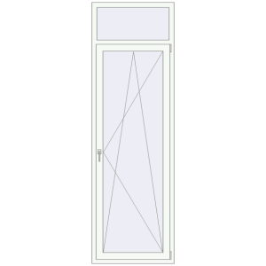 Buy Balcony doors 820x2600 mm BALCONY DOOR REHAU SYNEGO RAL 9016 Traffic white two-sided