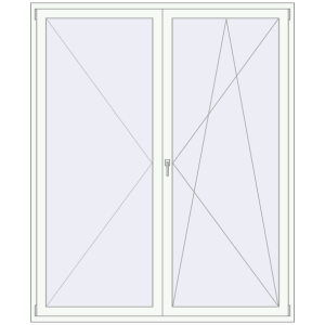 Buy Balcony doors 1940x2300 mm BALCONY DOOR REHAU EURO 70 RAL 9016 Traffic white two-sided