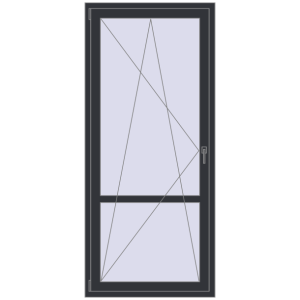 Buy Balcony doors 930x2100 mm BALCONY DOOR REHAU EURO 60 ANTHRACITE_GREY_STRUKTURAL two-sided