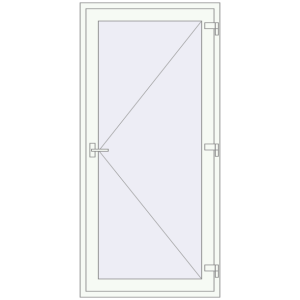 Buy Entrance doors 950x2100 mm DOOR KORSA OPTIMUM REHAU BRILLANT
