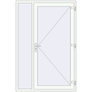 Buy Entrance doors 1400x2100 mm DOOR KORSA OPTIMUM REHAU BRILLANT RAL 9016 Traffic white two-sided
