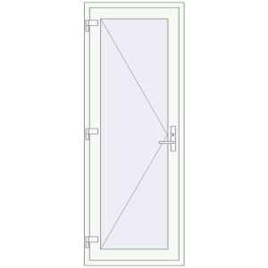 Buy Entrance doors 770x2090 mm DOOR KORSA ENERGY-SAVING REHAU SYNEGO RAL 9016 Traffic white two-sided