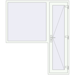Buy Entrance doors 1800x2100 mm DOOR KORSA OPTIMUM REHAU BRILLANT