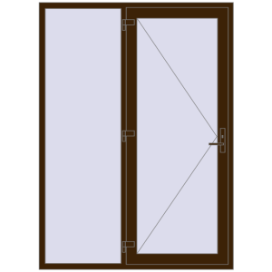 Buy Entrance doors 1600x2200 mm DOOR KORSA OPTIMUM REHAU BRILLANT DARK_OAK two-sided