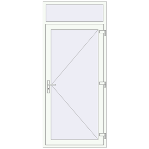 Buy Entrance doors 1020x2351 mm DOOR KORSA OPTIMUM REHAU BRILLANT RAL 9016 Traffic white two-sided