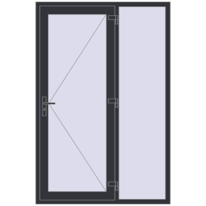 Buy Entrance doors 1400x2100 mm DOOR KORSA OPTIMUM REHAU BRILLANT