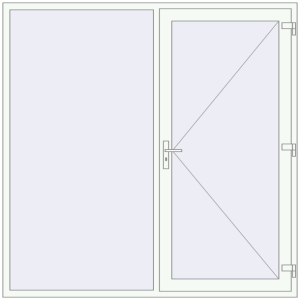 Buy Entrance doors 2100x2100 mm DOOR KORSA OPTIMUM REHAU BRILLANT