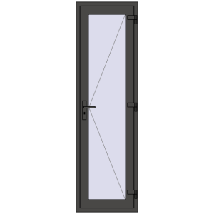 Buy Entrance doors 650x2200 mm DOOR KORSA OPTIMUM REHAU BRILLANT BASALT_GREY two-sided