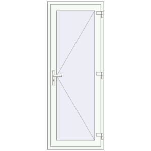 Buy Entrance doors 800x2140 mm DOOR KORSA ALU STANDARD 72 RAL 9016 Traffic white two-sided