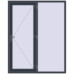 Buy Entrance doors 1680x2100 mm DOOR KORSA OPTIMUM REHAU BRILLANT