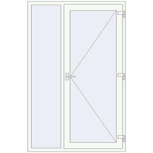 Acheter Portes d'entrée 1400x2150 mm BASE (REHAU Т118/60) opens to the outside