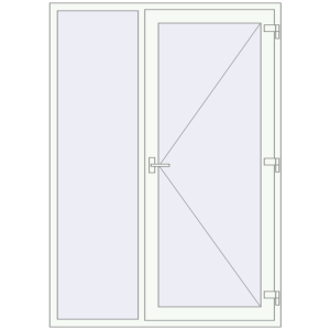 Acheter Portes d'entrée 1500x2100 mm BASE (REHAU Т118/60) opens to the outside