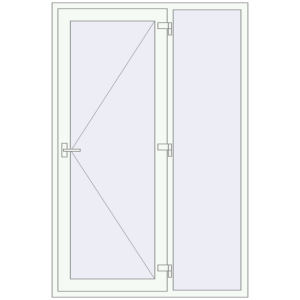 Acheter Portes d'entrée 1400x2100 mm BASE (REHAU Т118/60) opens to the outside