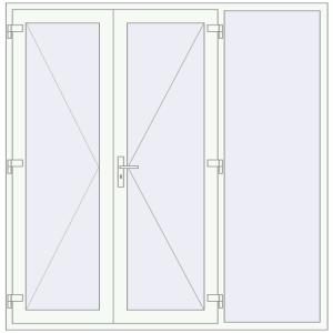 Cumpără Uși de intrare 2100x2130 mm OPTIMUM REHAU BRILLANT