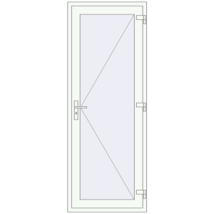 Buy Entrance doors 830x2200 mm DOOR KORSA OPTIMUM REHAU BRILLANT RAL 9016 Traffic white two-sided