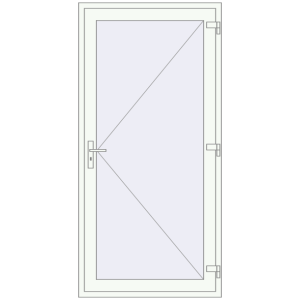 Buy Entrance doors 1050x2160 mm DOOR KORSA OPTIMUM REHAU BRILLANT ANTHRACITE_GREY_STRUKTURAL external