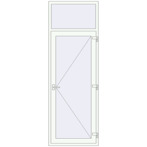 Acheter Portes d'entrée 900x2600 mm BASE (REHAU Т118/60) opens to the outside