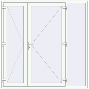 Cumpără Uși de intrare 2100x2130 mm OPTIMUM REHAU BRILLANT