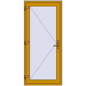 Buy Entrance doors 900x2010 mm DOOR KORSA ALU STANDARD 72