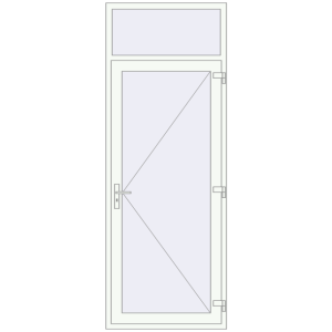 Buy Entrance doors 980x2650 mm DOOR KORSA OPTIMUM REHAU BRILLANT RAL 9016 Traffic white two-sided