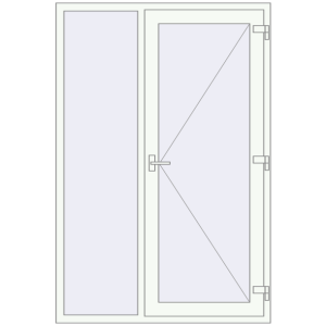Buy Entrance doors 1350x2015 mm DOOR KORSA OPTIMUM REHAU BRILLANT