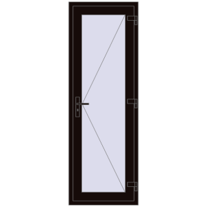 Buy Internal doors 700x2050 mm REHAU OPTIMUM 70 TERRACE (Т94) BLACK_BROWN two-sided