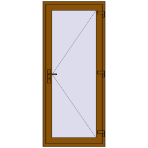 Buy Internal doors 900x2050 mm REHAU BASE 60 TERRACE (Т94) GOLDEN OAK two-sided