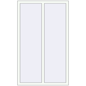 Buy Tilt-and-Turn 986x1666 mm KORSA OPTIMUM REHAU EURO 70 RAL 9016 Traffic white two-sided