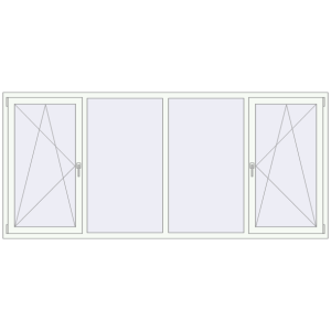 Buy Tilt-and-Turn 2825x1270 mm KORSA ENERGY-SAVING REHAU SYNEGO MD